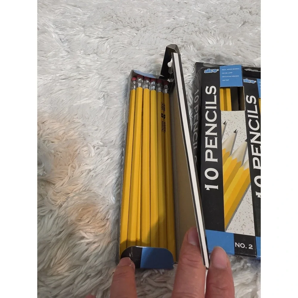Vintage Alco Wood Pencils #2 25 -count with Erasers Unused -  Open Box